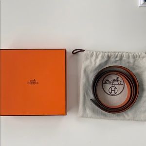 Hermès Black/Orange Belt